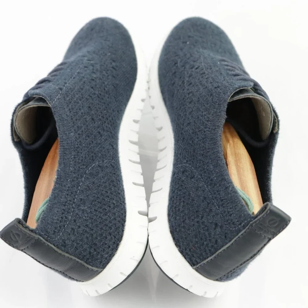 Cole Haan‎ Womens Zerogrand Oxford Sneakers Size 8 Navy Blue Knit Wingtip Shoes